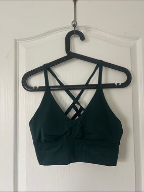 aerie Deep Green Crisscross Sports Bralette
